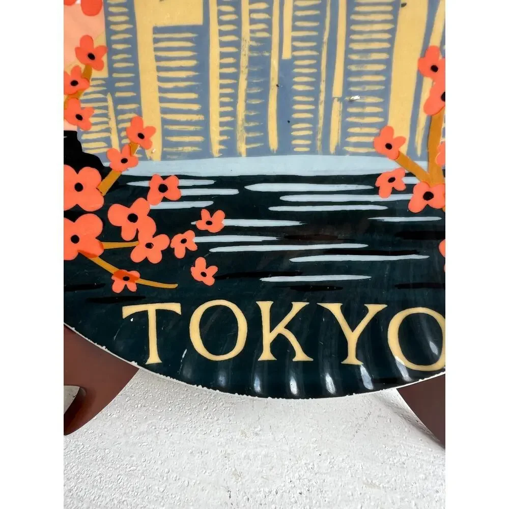 Anthropologie Travel Dinner Plate Collection Tokyo Mount fuji